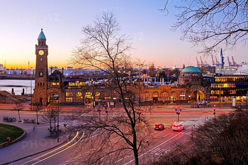 Clock tower and gauge tower at sunrise