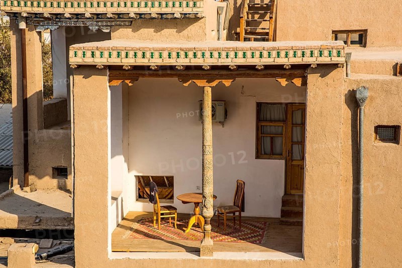 Old town houses made of clay