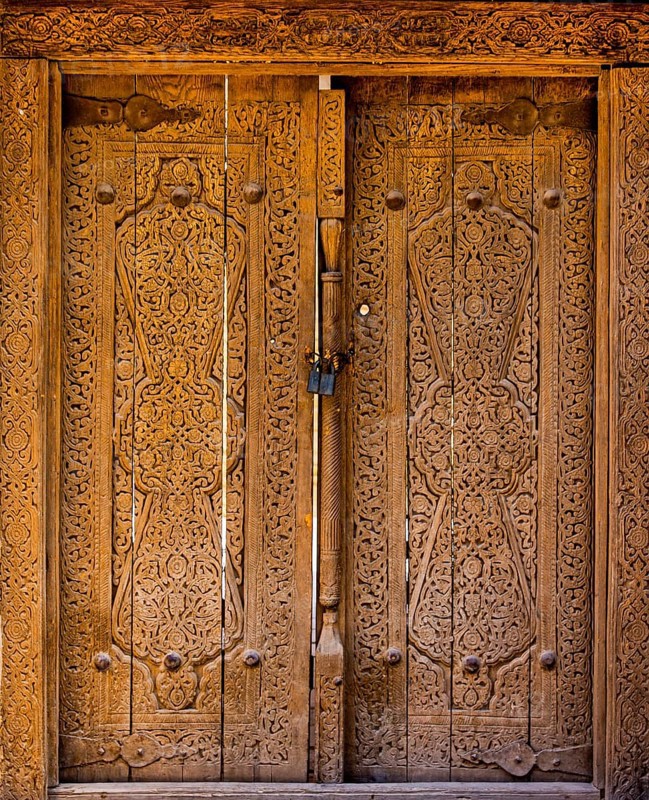 Artfully decorated doors and gates
