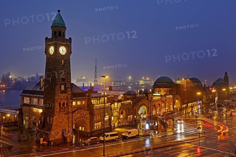 Clock tower and gauge tower in the evening