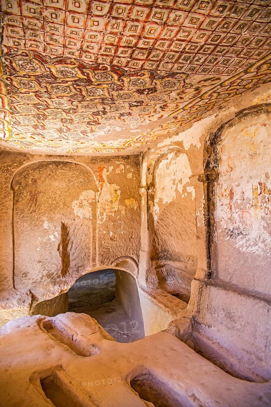 Cave church with burial niches
