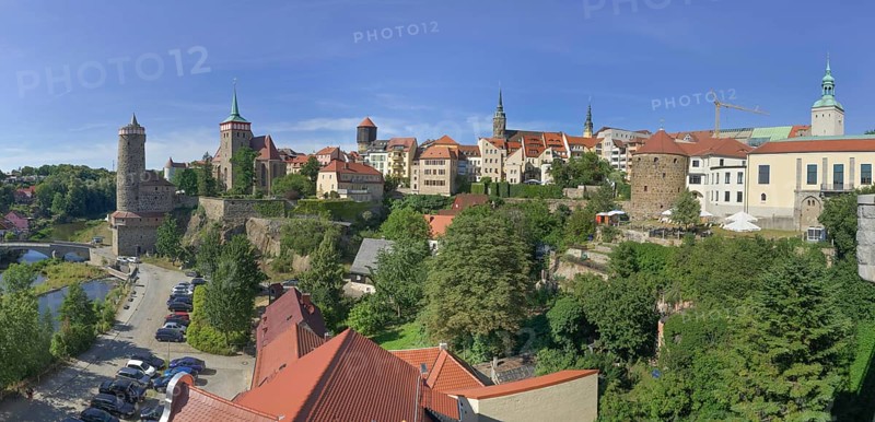City panorama with tower Alte Wasserkunst and right Roehrscheidtbastei