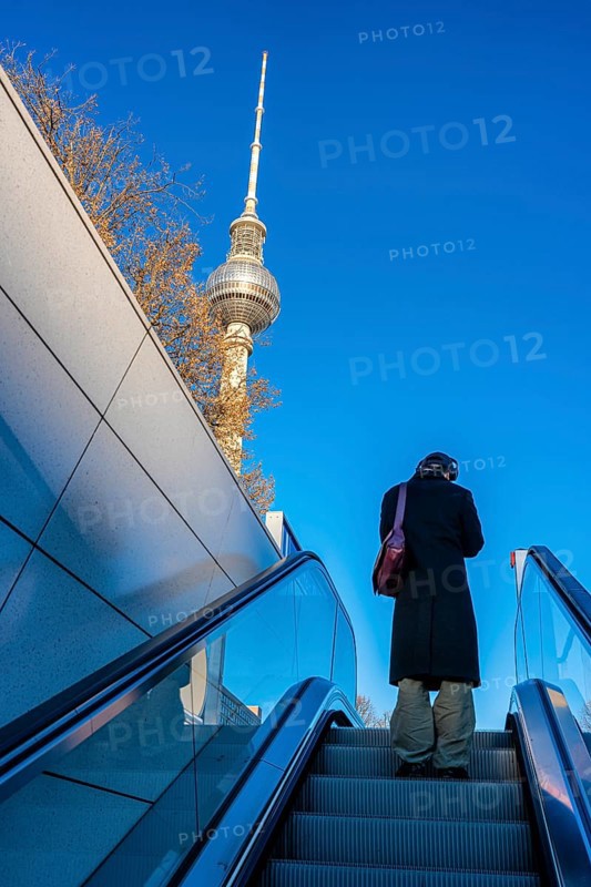 Escalator at the U train exit Rotes Rathaus