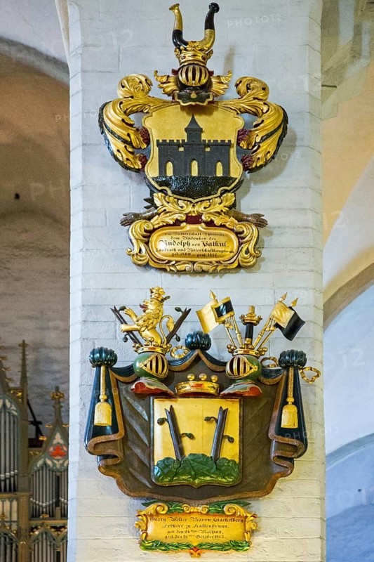 Coats of arms of German-Baltic noble houses in the Cathedral Church of St. Mary