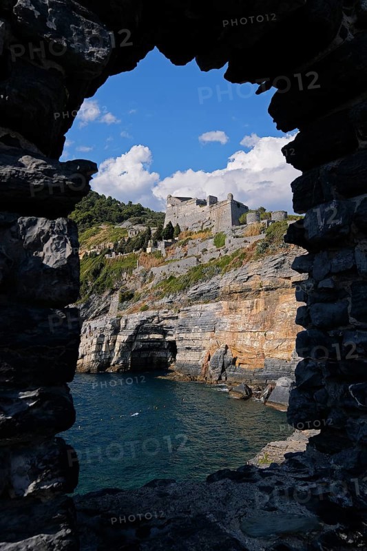 Castle ruins Castello Doria in Porto Venere
