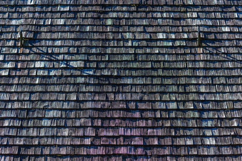 Wooden roof of the boat shed