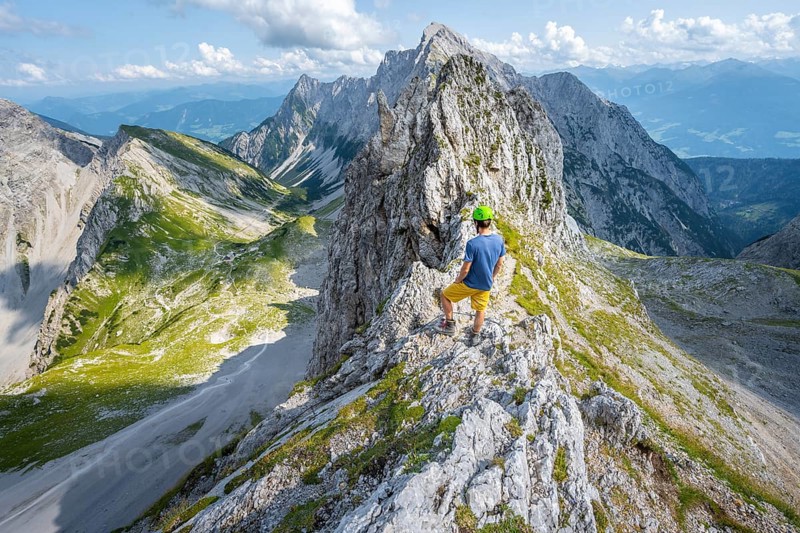 Hikers at the Lamsscharte
