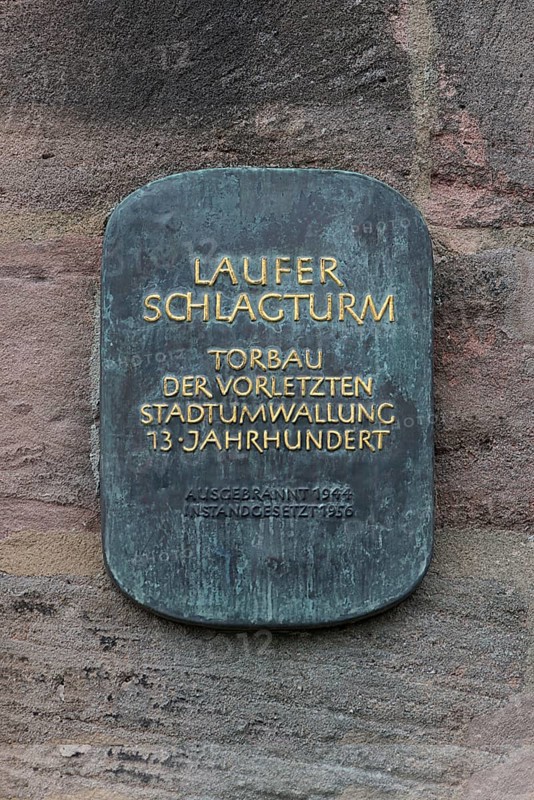 Information board at Laufer Schlagturm