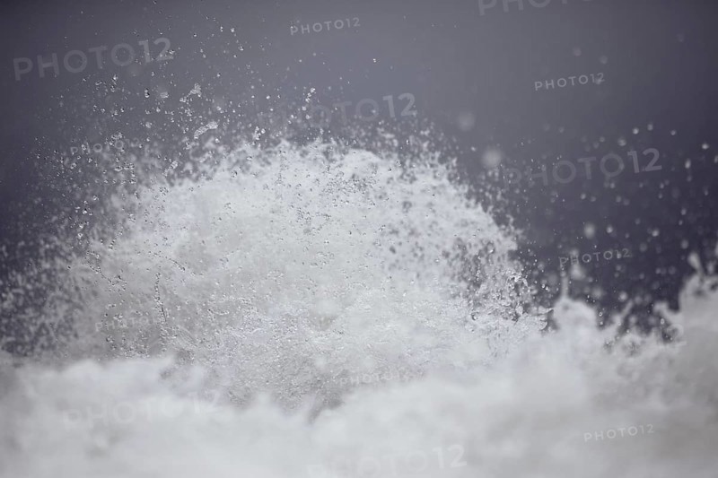 Storm Lolita raging on the stony shore in Hagnau