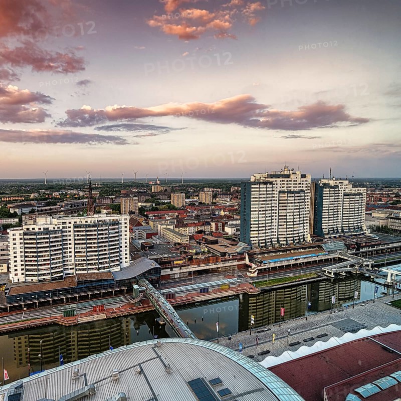 View from above of skyscrapers