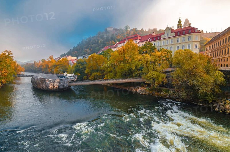 Mur river in autumn