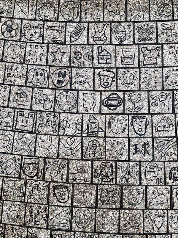 Small cobblestones painted with FIgures