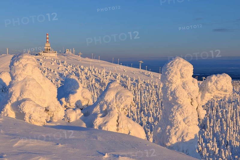 Snow covered mountain peak