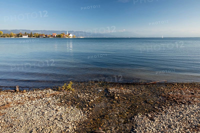 View from the painter's corner to the church of St. George and Pfaender