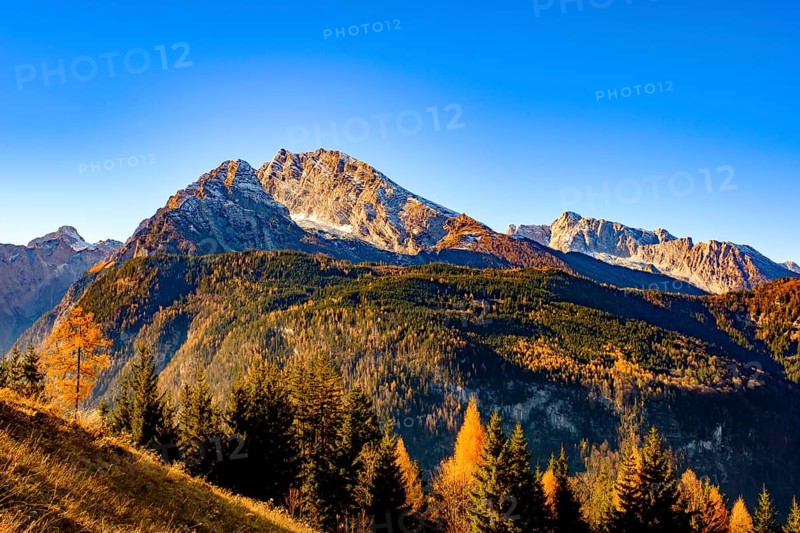Mountains glow in autumn