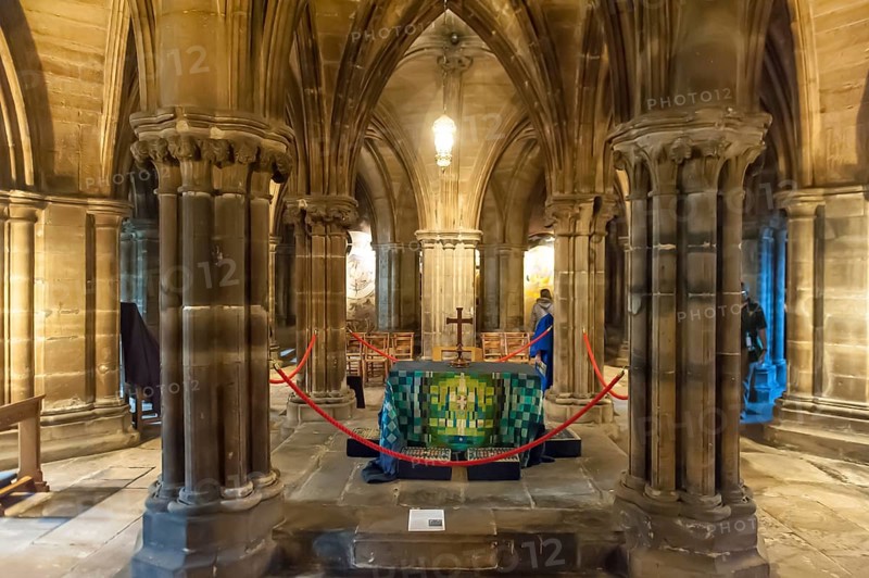 Gothic Lower Church of the Saint with Tomb