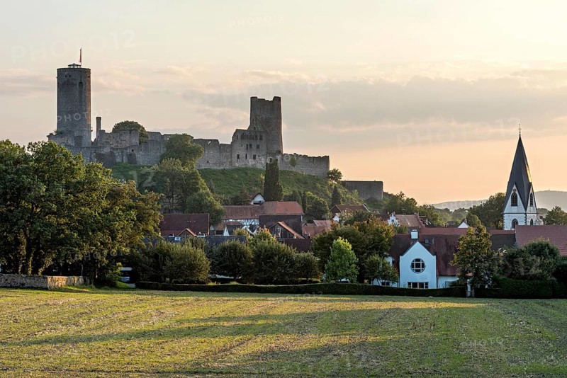 Ruins of the medieval Stauferburg Muenzenberg