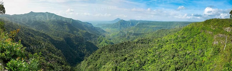 Panorama view Black River Gorges National Park