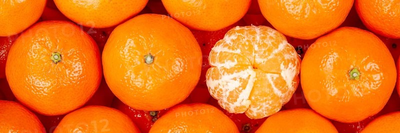 Tangerine Clementine Fruit Tangerine Clementine Fruit from above Panorama