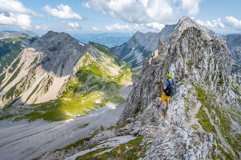 Hikers at the Lamsscharte