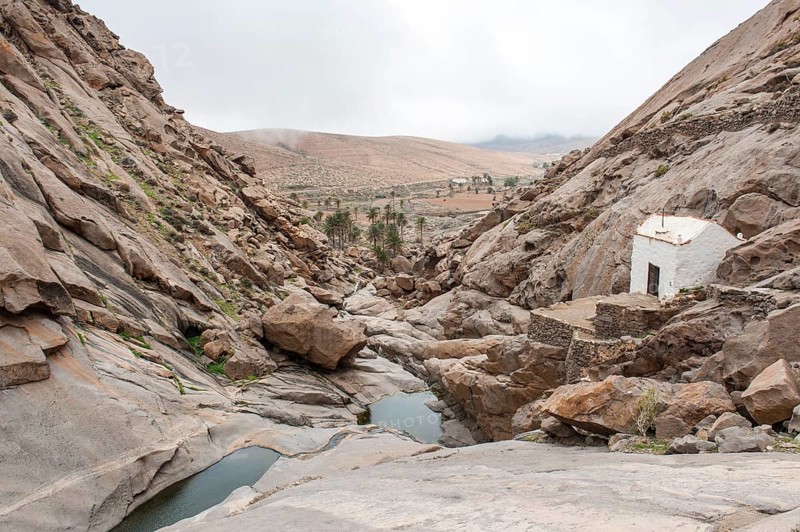 Chapel Ermita de Nuestra Senora de la Pena in the valley Barranco de las Penitas