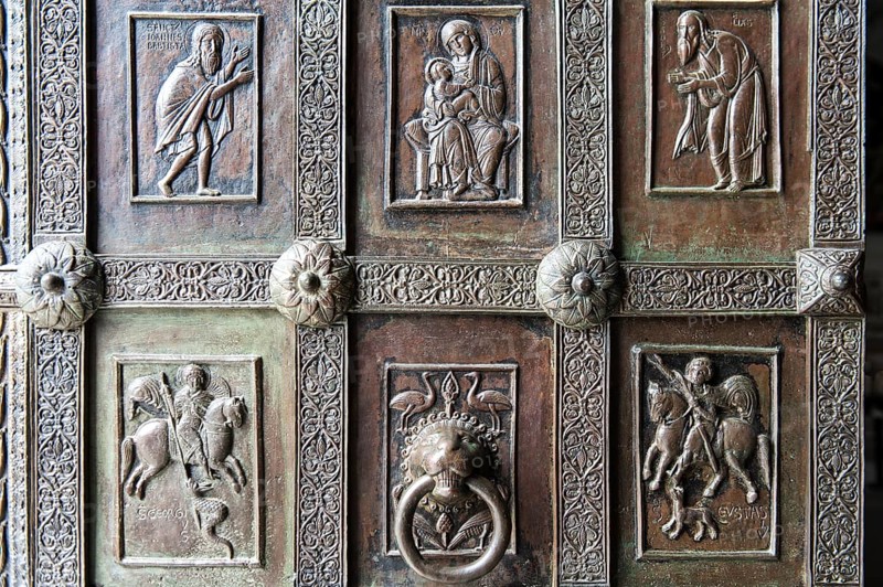 Byzantine portal cast in bronze