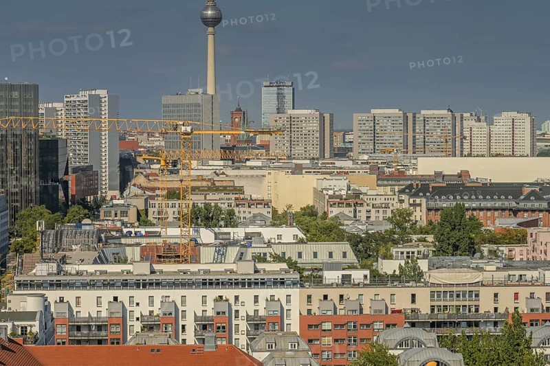 Residential buildings Kreuzberg with Leipziger Strasse in the background