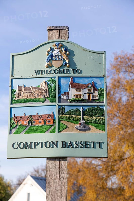 Village welcome sign