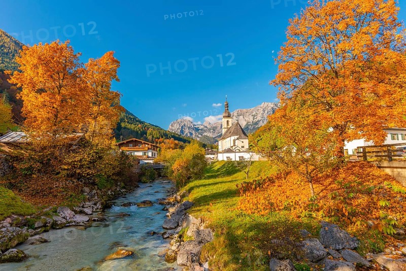 Ramsauer Au with St. Sebastian Parish Church