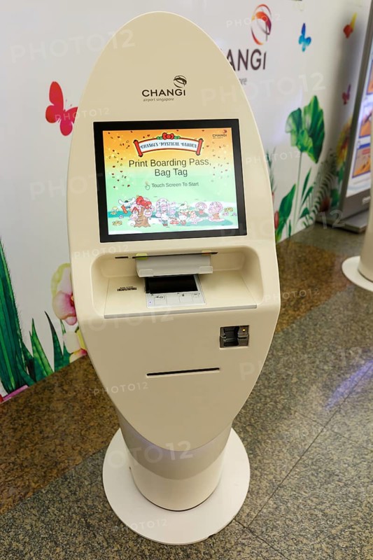 Check-in machine at Singapore Changi Airport in Singapore