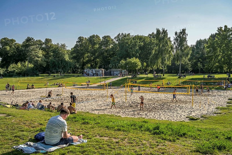 Beach volleyball courts