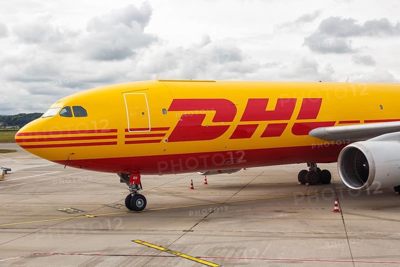 An Airbus A300-600F aircraft of DHL European Air Transport with registration D-AEAH at EuroAirport