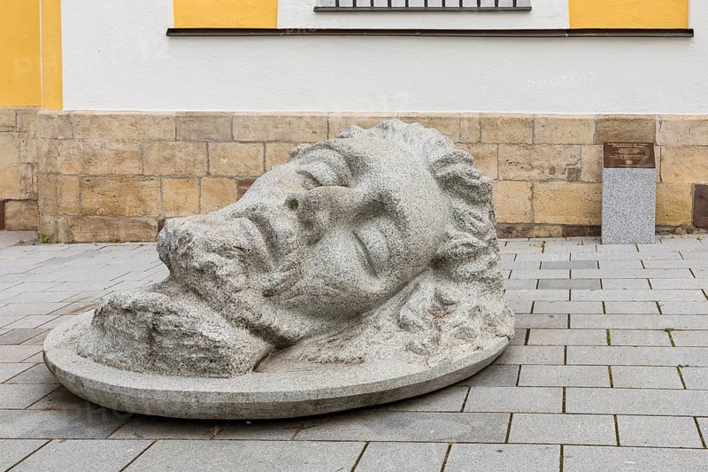 Artwork John the Baptist by Iskender Yediler at the town church of St. John