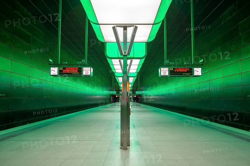 Elevated Metro Underground Station Hafencity University Station in Hamburg