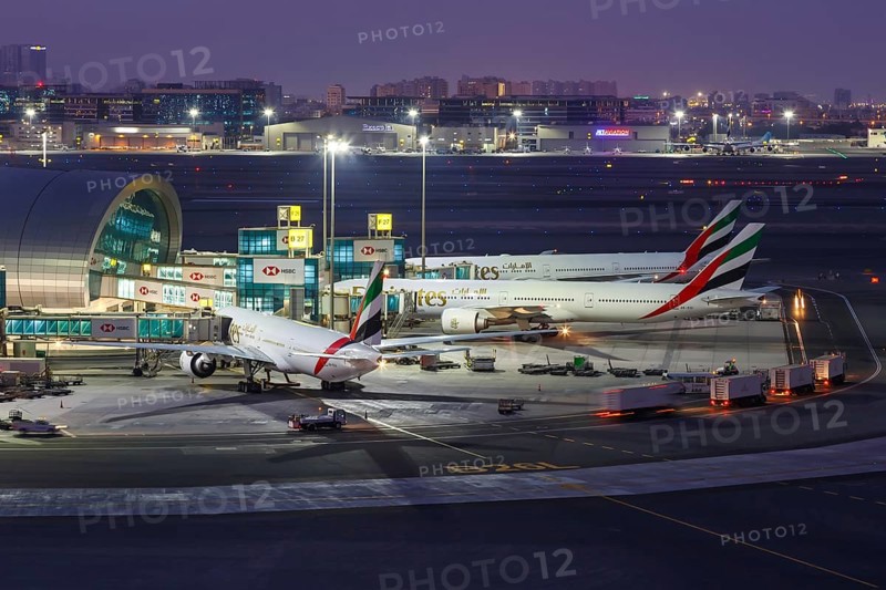 Emirates Boeing 777-300ER aircraft at Dubai Airport