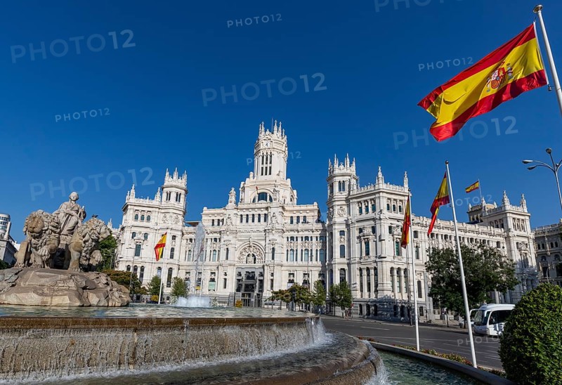 Plaza de Cibeles with Cibeles Fountain and Palacio de Cibeles