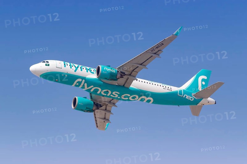 A Flynas Airbus A320neo with registration HZ-NS28 at Dubai Airport