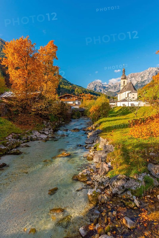 Ramsauer Au with St. Sebastian Parish Church
