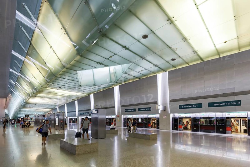 Singapore Changi Airport MRT Metro Station in Singapore