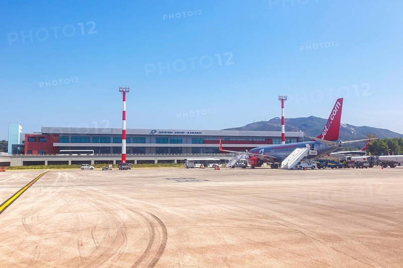A Jet2 Boeing 737-800 with registration G-JZHW at the airport in Zakynthos