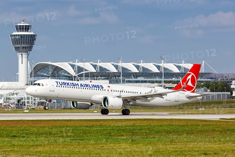 An Airbus A321neo aircraft of Turkish Airlines with registration TC-LTG at Munich Airport