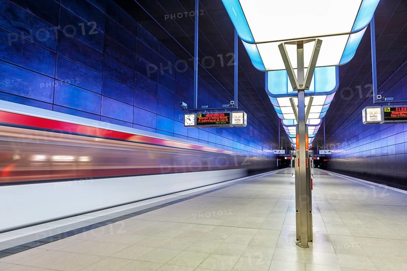 Elevated Metro Underground Station Hafencity University Station in Hamburg