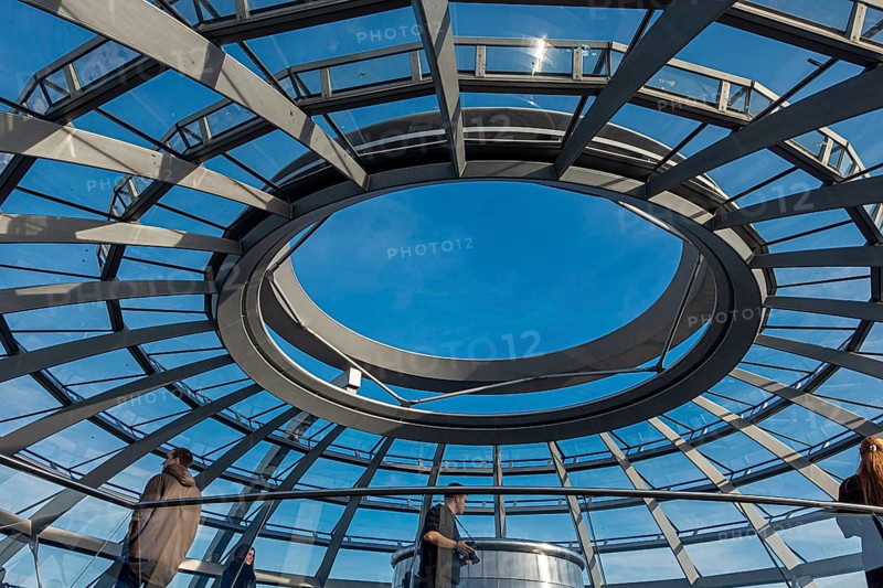 The ventilation hole in the glass dome of the Reichstag