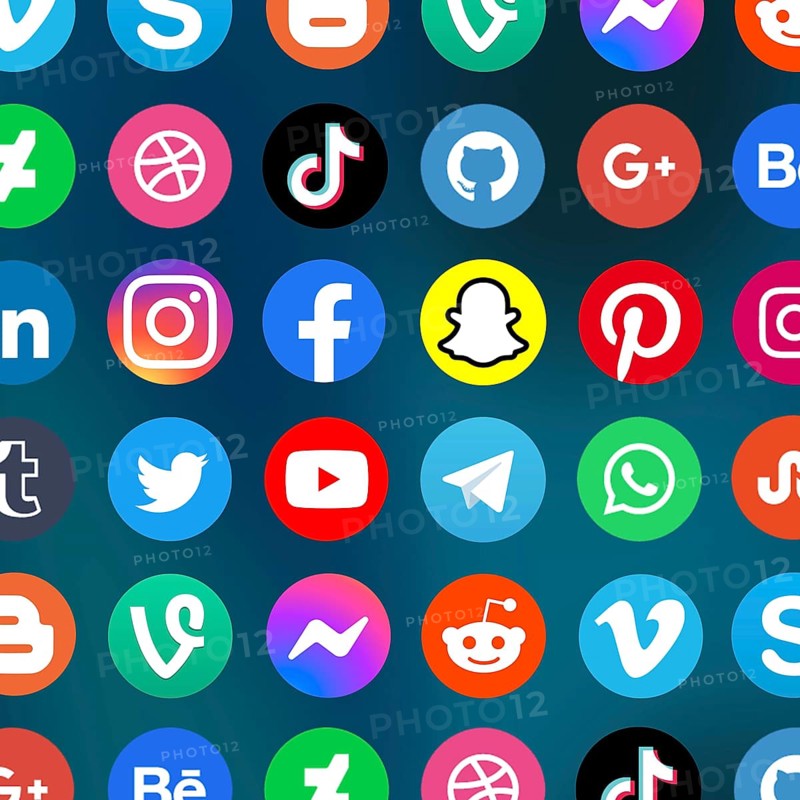 Logo of social media icons social network Facebook