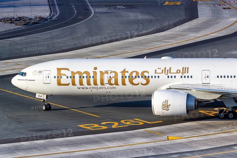 An Emirates Boeing 777-300ER aircraft with registration A6-EQA at Dubai Airport