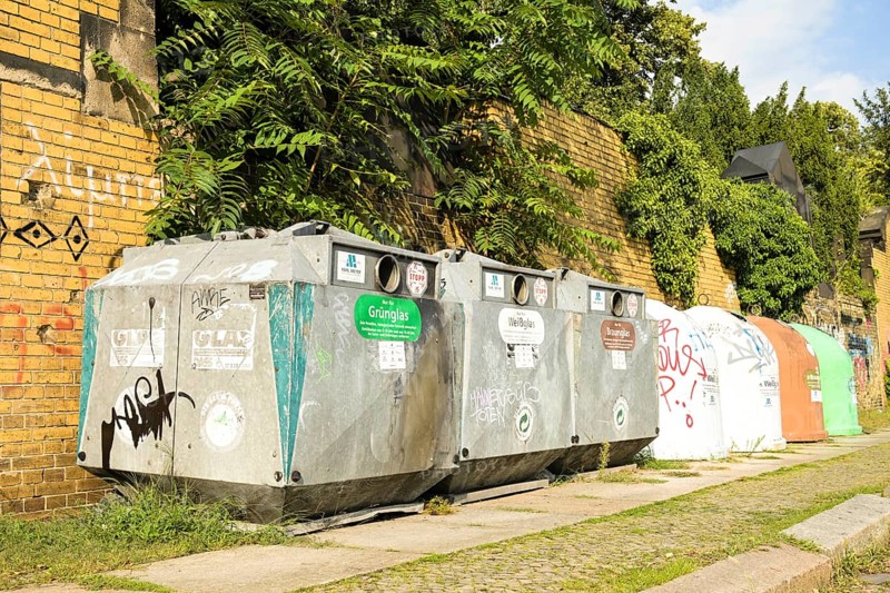 Waste glass bins