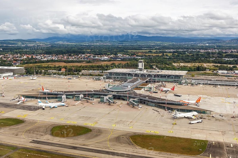 Overview aerial view of EuroAirport
