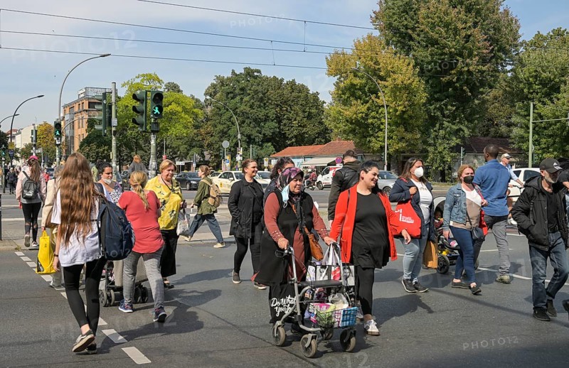 Street scene pedestrian crossing