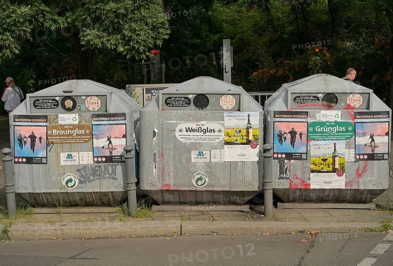 Waste glass bins