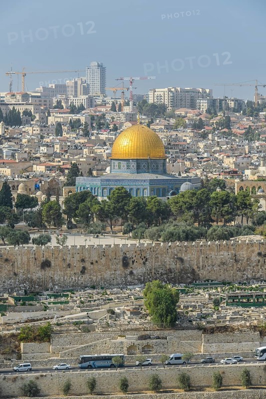 City panorama with Dome of the Rock and Temple Mount
